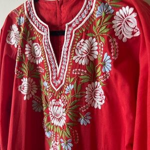Vintage Embroidered Kaftan from Mexico